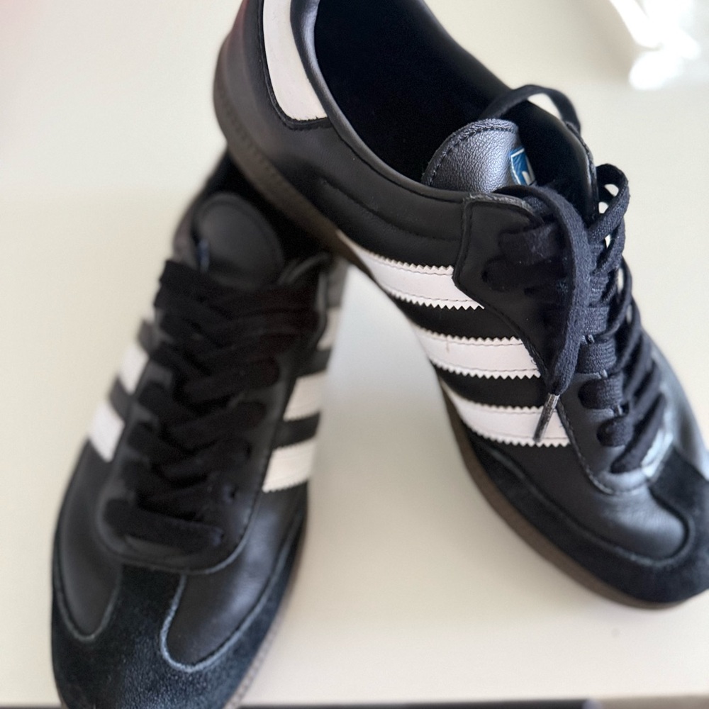 Adidas Men's Black and White Sneakers